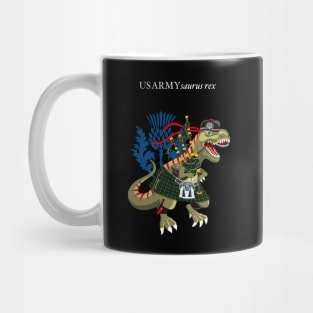 Clanosaurus Rex USARMYsaurus rex Plaid US Army USA American Family Tartan Mug